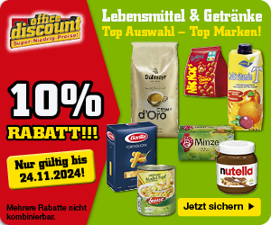 10% Rabatt auf Lebensmittel & Getränke