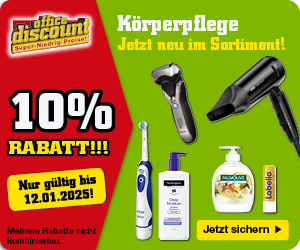 10% rabatt auf Körperpflege